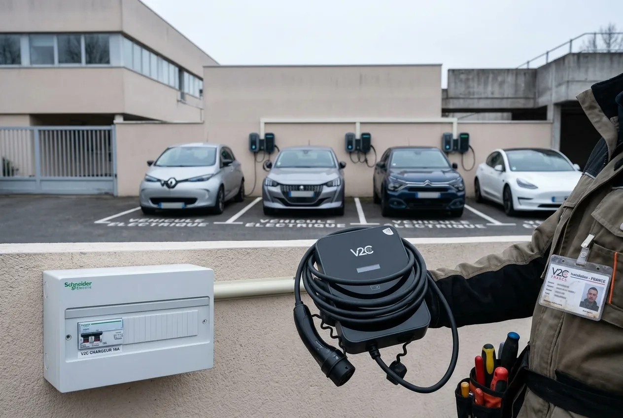 Entreprise & flotte — installation de borne de recharge